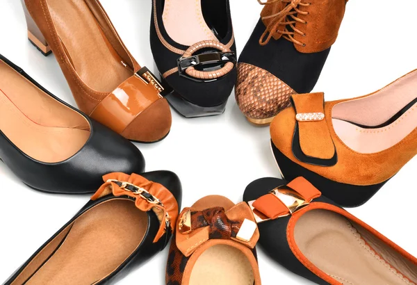 El círculo de zapatos de mujer — Foto de Stock