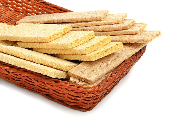 Dry loaves in the basket — Stock Photo, Image