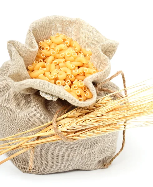 Паста в мішку з пшеничними вухами — стокове фото