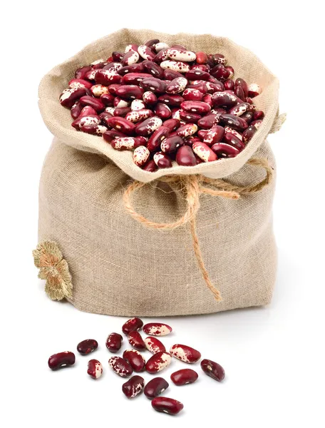 Red kidney beans in the sack — Stock Photo, Image