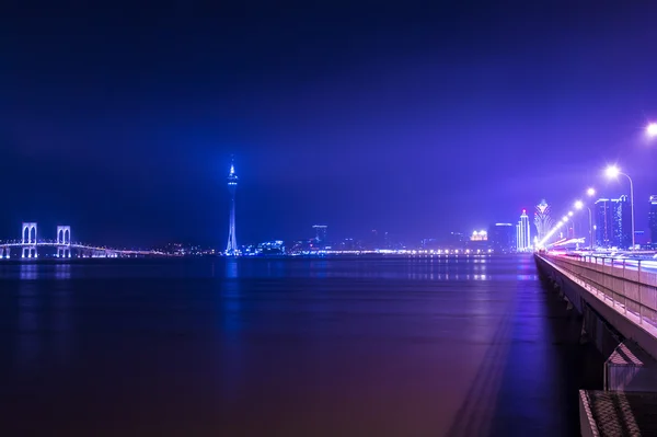 Macau Tower and two bridges. — Stock Photo, Image