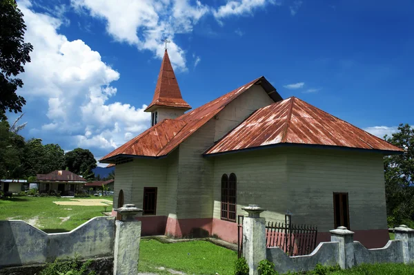 Református templom lumban lintong, samosir sziget. — Stock Fotó