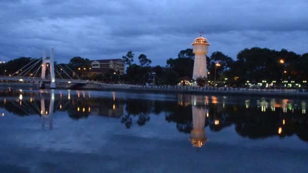 Noche en Phan Tiet . — Vídeo de stock