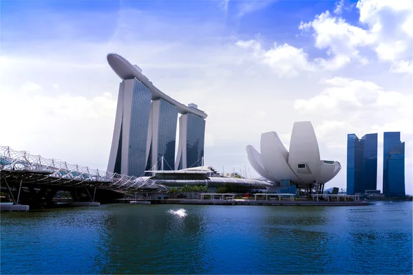 Pohled na marina bay. — Stock fotografie