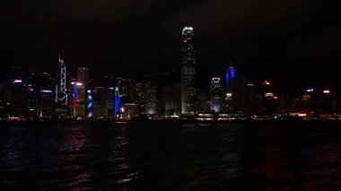 Hong kong Adası'na gece görüntüleme.