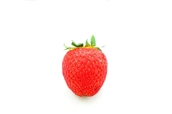 Strawberry isolated on white background. Fresh ripe fruit closeup — Stock Photo, Image