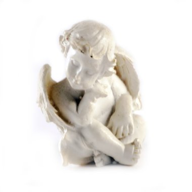 statutka ангел на білому фоні