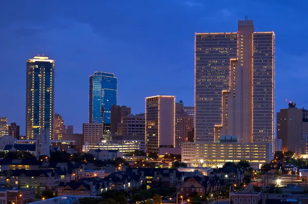 Fort Worth Texas à noite — Fotografia de Stock