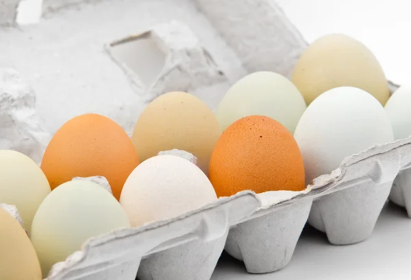 Свіжі барвисті яйця — стокове фото