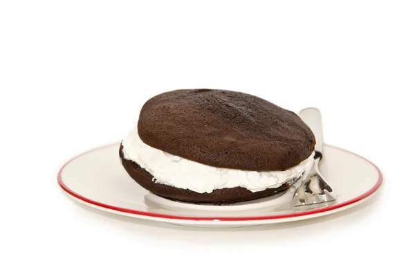 Bolo de chocolate de torta Whoopie — Fotografia de Stock