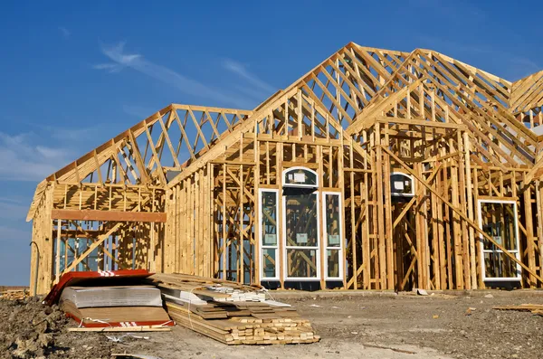 New home construction framing — Stock Photo, Image