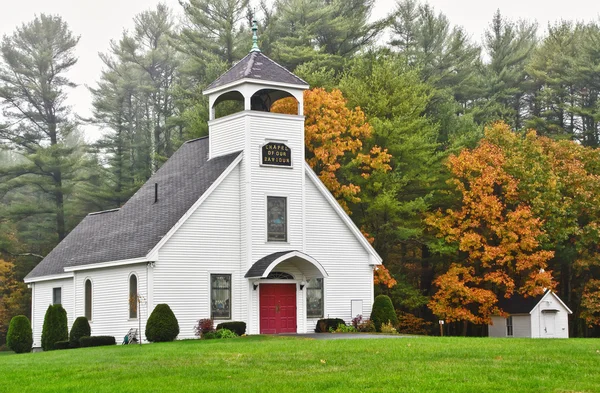 Vita kapellet i new england — Stockfoto