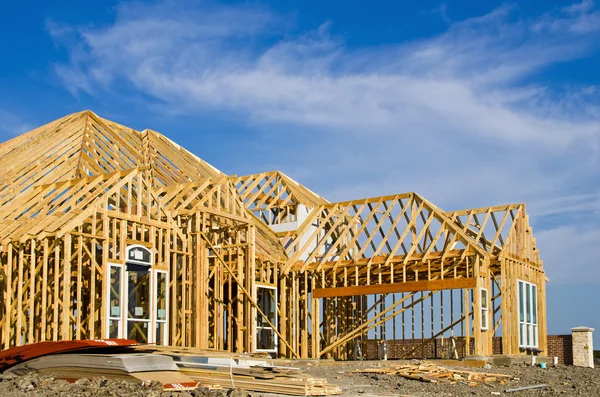 Nieuw huisbouw frame — Stockfoto