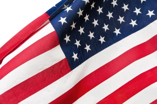 Close-up van Amerikaanse vlag — Stockfoto
