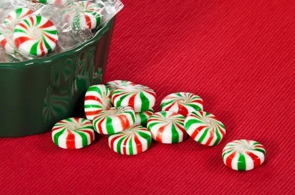 Pinwheel Christmas candies — Stock Photo, Image