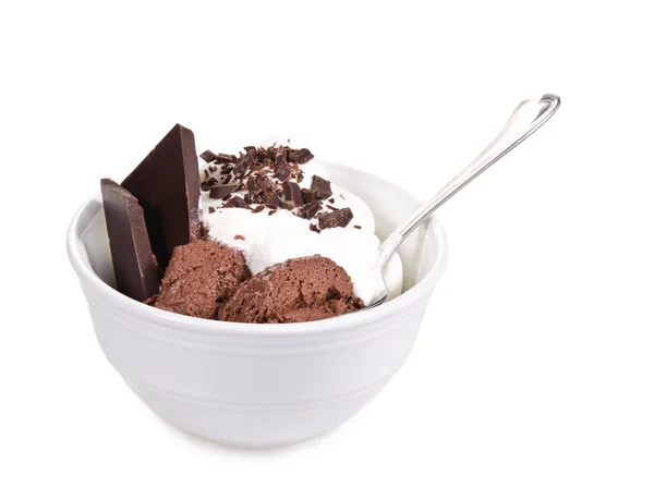 Postre mousse chocolate negro — Foto de Stock