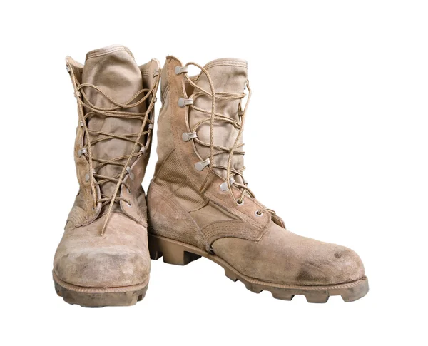 Old combat boots — Stock Photo, Image
