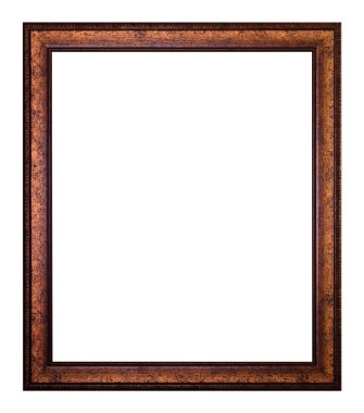 Bronz eski ahşap fotoğraf çerçevesi
