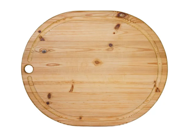 Placa de corte oval de madeira — Fotografia de Stock