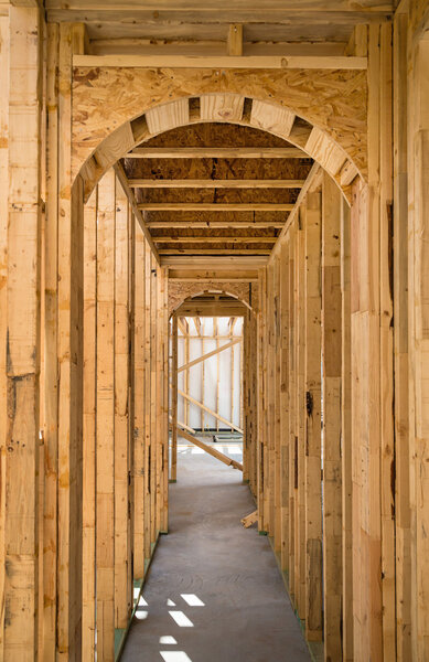 New construction home framing