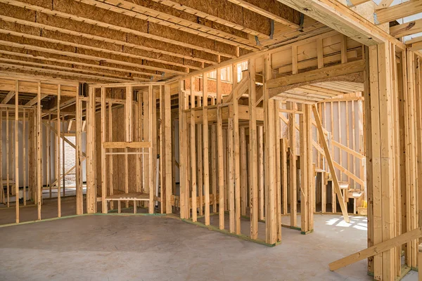 Nuova costruzione residenziale casa inquadratura — Foto Stock