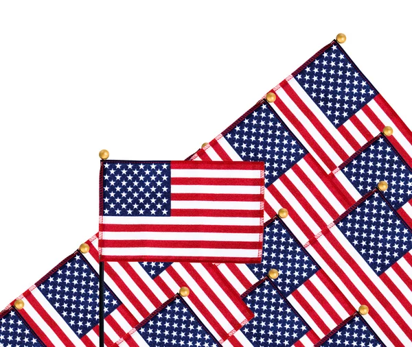 Миниатюрные американские флаги — стоковое фото