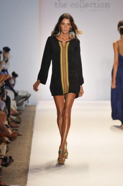 Miami - 22 Temmuz: Model yürür pist Monia bilge yüzmek koleksiyonu bahar yaz 2013 Mercedes-Benz yüzmek moda haftası 22 Temmuz 2012 Miami, Fl Lspace