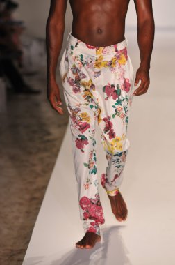 Miami - 20 Temmuz: model yürür pist a.z araujo yüzmek koleksiyonu için ilkbahar yaz 2013 mercedes-benz yüzmek moda haftası 20 Temmuz 2012 tarihinde miami, fl