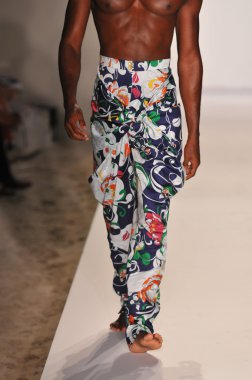 Miami - 20 Temmuz: model yürür pist a.z araujo yüzmek koleksiyonu için ilkbahar yaz 2013 mercedes-benz yüzmek moda haftası 20 Temmuz 2012 tarihinde miami, fl