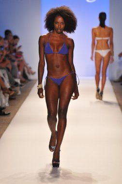 Miami - 23 Temmuz: model yürür wildfox yüzmek koleksiyon ilkbahar yaz 2013 mercedes-benz yüzmek moda hafta 23 Temmuz 2012 için pist miami, fl