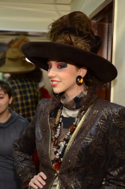 Moskova - 21 Mart: manken slava zaitsev sonbahar kış 2012 tanıtım için prova wtc mercedes-benz moda haftası sırasında 21 Mart 2012, Moskova, Rusya yürür