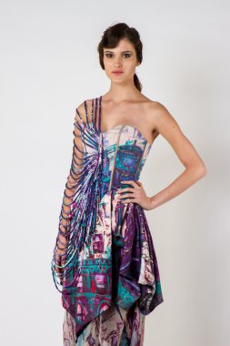 New york - Şubat 10: katya leonovich sonbahar kış 2012 tanıtımı kutusuna lincoln Center'da new york moda haftası 15 Şubat 2012 tarihinde new York'ta bir model teşkil etmektedir