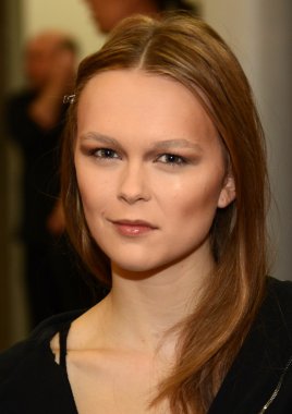 New york - 11 Şubat: sally la pointe önce sahne arkasında hazırlanıyor bir modeli sonbahar kış 2012 tanıtım Merkezi 548 new york Moda Haftası 11 Şubat 2012 NY