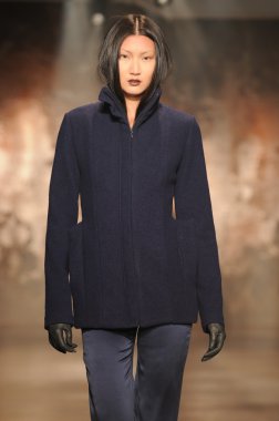 New york - 11 Şubat: sally la pointe için bir model yürür pist sonbahar kış 2012 tanıtım Merkezi 548 11 Şubat 2012 NYC new york moda haftası sırasında