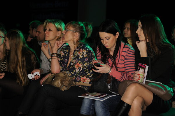 MOSCOW - MARCH 23: Guests sitting at front row at the Viva Vox for Fall Winter 2012 presentation during MBFW on March 23, 2012 in Moscow, Russia