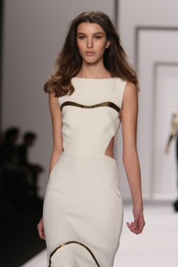 New york - 15 Şubat: j. için pist model yürür mendel düşmek 15 Şubat 2012 NYC new york moda haftasında lincoln Center'da kış 2012 tanıtım