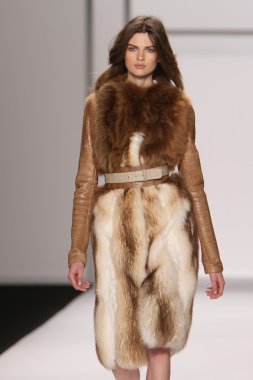 New york - 15 Şubat: j. için pist model yürür mendel düşmek 15 Şubat 2012 NYC new york moda haftasında lincoln Center'da kış 2012 tanıtım