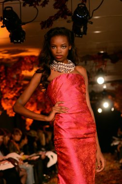 New york - 15 Şubat: manken douglas hannant sonbahar kış 2012 tanıtım pist lincoln merkezinde 15 Şubat 2012 tarihinde new york moda haftası sırasında new York'ta yürür