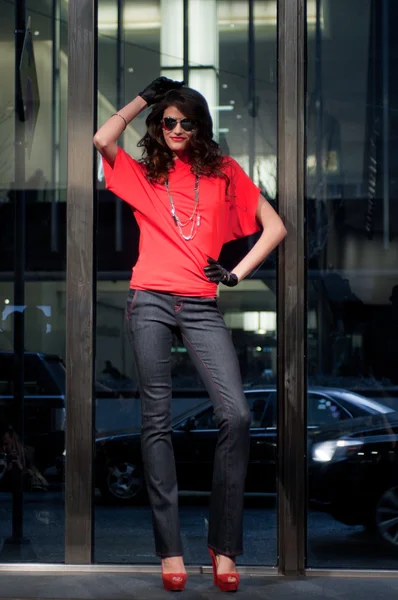 纽约，纽约-二月十六日： 跑道上斯蒂芬 · 巴罗斯的模型走掉 2012年时装秀在梅赛德斯-奔驰时装周期间举行的奥迪论坛 2 月 16 日 — 图库照片