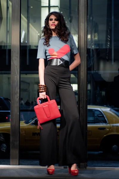 Νέα Υόρκη, Νέα Υόρκη - 16 Φεβρουαρίου: ένα μοντέλο βόλτες ο διάδροµος ο stephen Μπάροους πέσει επίδειξη μόδας 2012 κατά τη διάρκεια της εβδομάδας μόδας της mercedes-benz στο φόρουμ audi στις 16 Φεβρουαρίου — Φωτογραφία Αρχείου