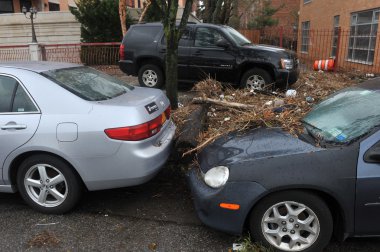 enkaz yere kasırga kumlu su baskını nedeniyle sheapsheadbay mahallesinde çöp
