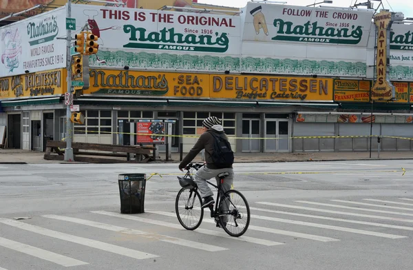 Huragan piaszczystej w brooklyn, Nowy Jork, USA. — Zdjęcie stockowe