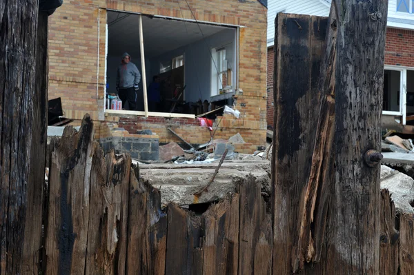 Huracán Sandy en Brooklyn, Nueva York, EE.UU. . — Foto de Stock