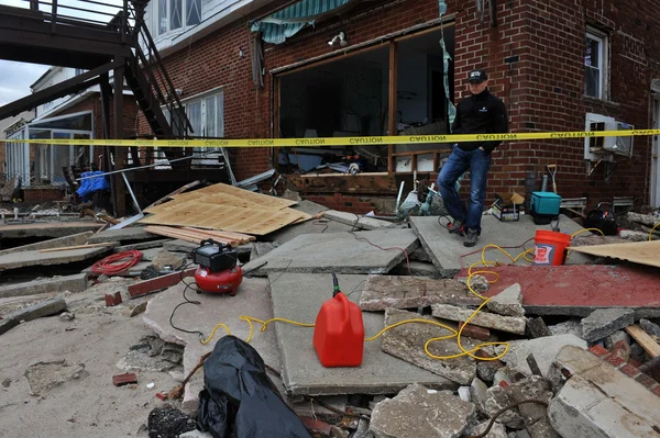 Hurricane Sandy in Brooklyn, New York, U.S. — Stock Photo, Image