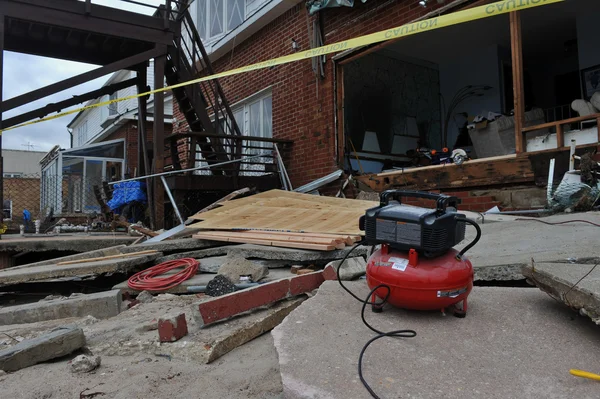 Huracán Sandy en Brooklyn, Nueva York, EE.UU. . — Foto de Stock