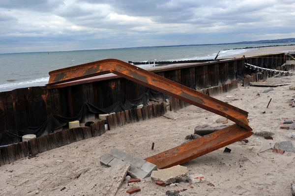 Orkanen sandstranden i brooklyn, new york, USA. — Stockfoto