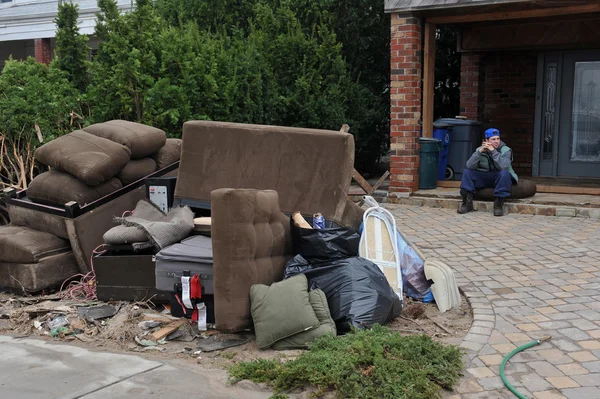 Hurricane Sandy in Brooklyn, New York, U.S. — Stock Photo, Image