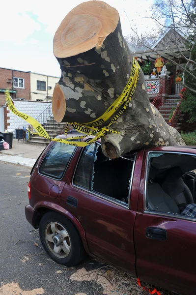 Furacão Sandy em Brooklyn, Nova Iorque, EUA . — Fotografia de Stock