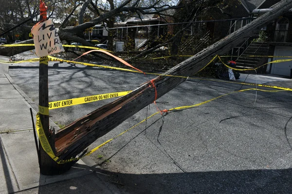 Furacão Sandy em Brooklyn, Nova Iorque, EUA . — Fotografia de Stock