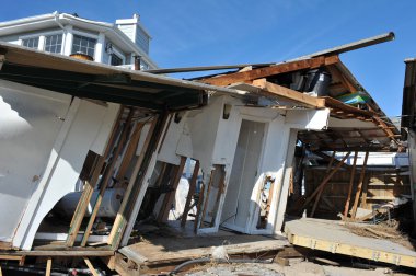 New york, ny - Kasım 09: kasırga Sandy'nin sonrasında havadar noktaya kadar rockawayon bir parçası 9 Kasım 2012 new york şehrinin queens ilçesinde sahneleri.